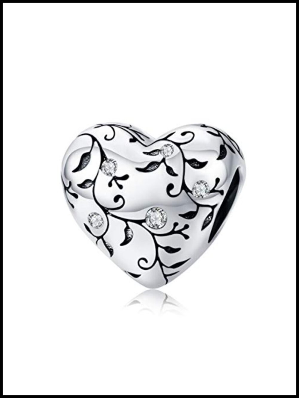 925 Sterling Silver Bead Charm for Bracelets and Necklaces